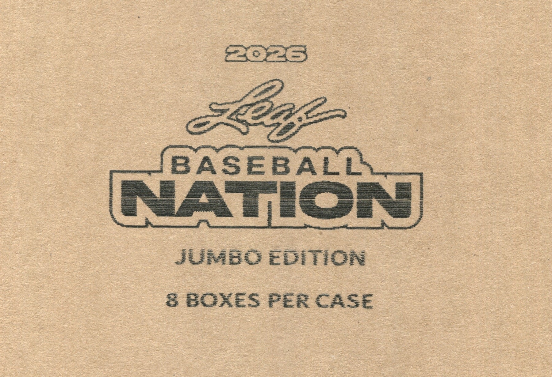 2026 Leaf Baseball Nation Jumbo, 8 Box Case