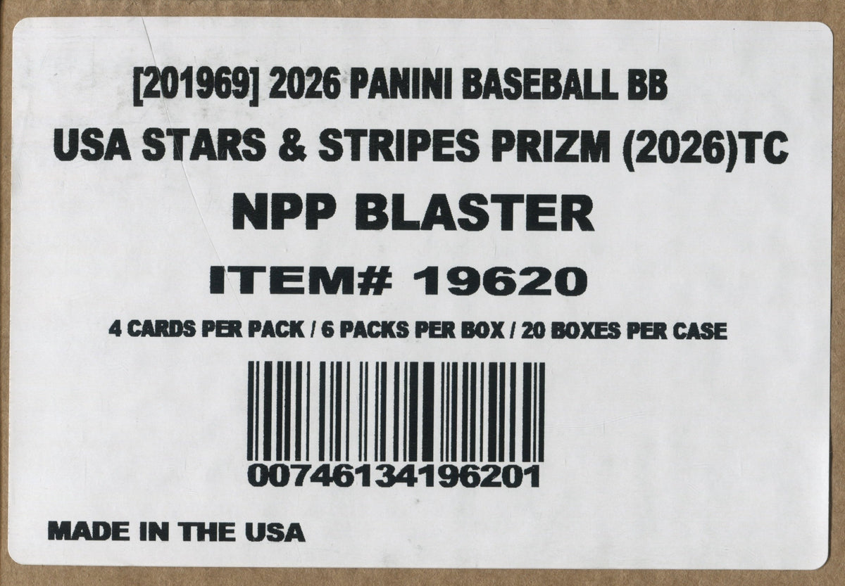 2026 Panini USA Stars & Stripes Prizm Baseball Blaster, 20 Box Case