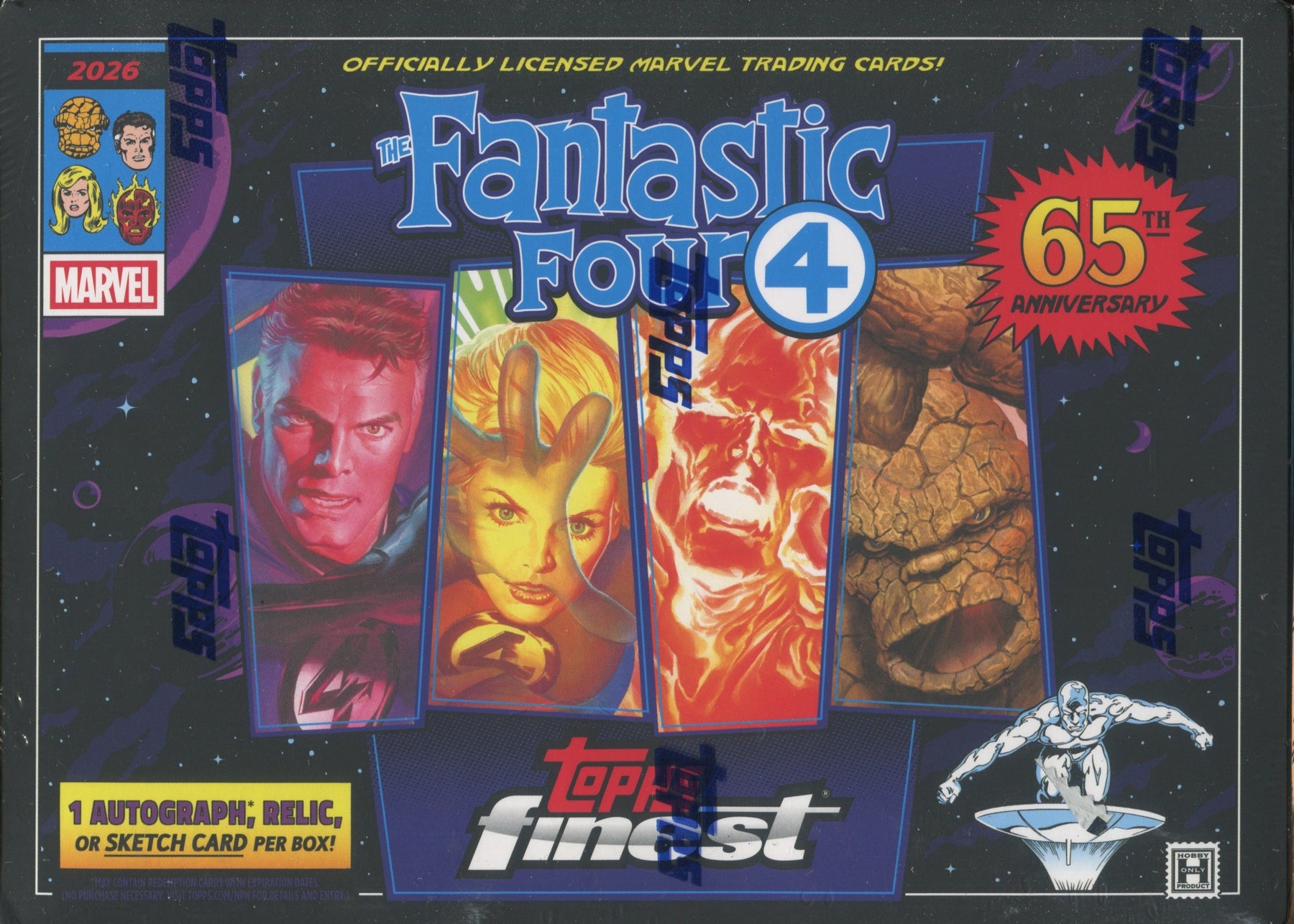 2026 Topps Marvel Finest The Fantstic Four 65th Anniversary Hobby, Box