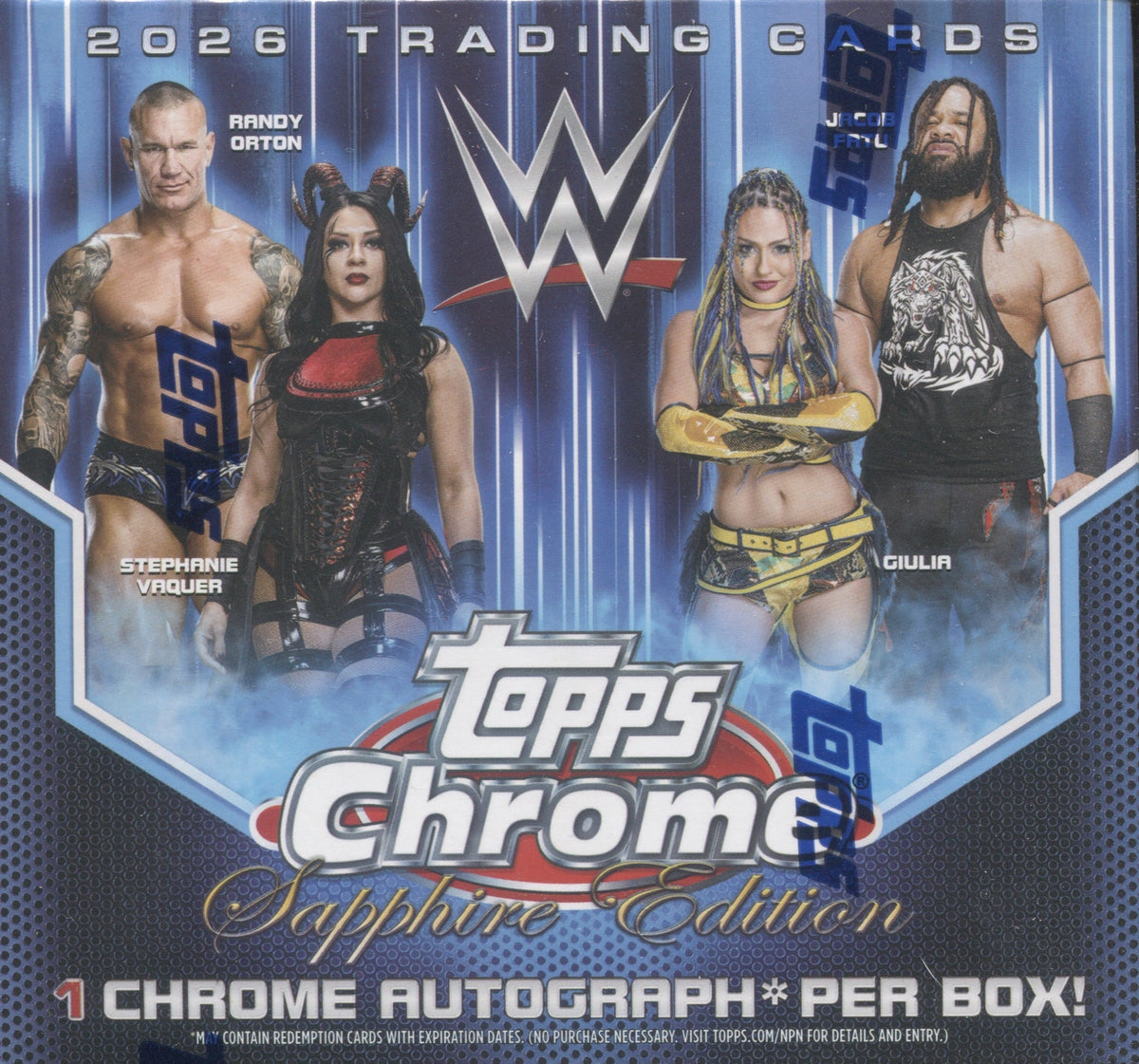 2026 Topps Chrome WWE Sapphire Edition, Box