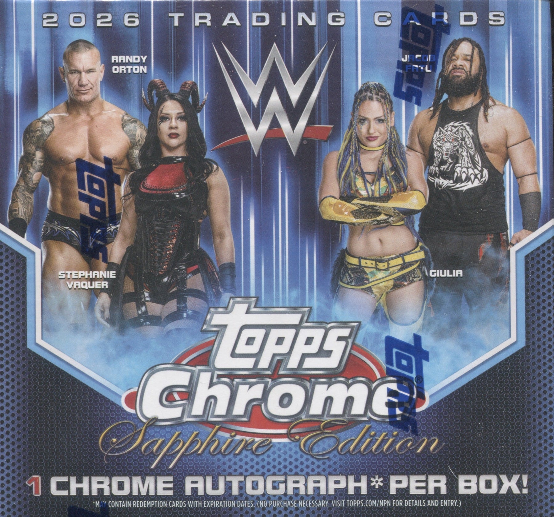 2026 Topps Chrome WWE Sapphire Edition, Box
