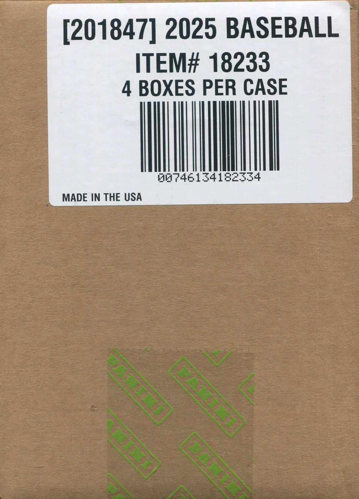 *LAST CASE* 2025 Panini National Treasures Baseball Hobby, 4 Box Case
