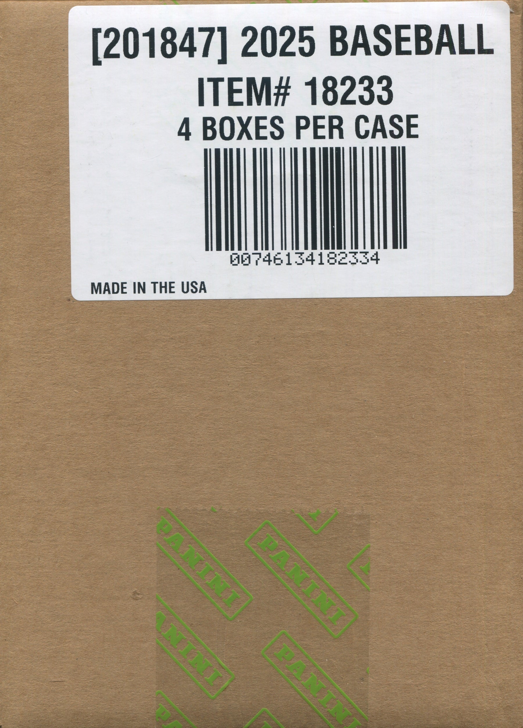 *LAST CASE* 2025 Panini National Treasures Baseball Hobby, 4 Box Case