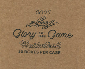 2025 Leaf Glory of the Game Basketball Hobby, 10 Box Case