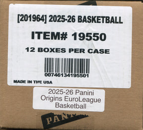 2025-26 Panini Origins EuroLeague Basketball Hobby, 12 Box Case