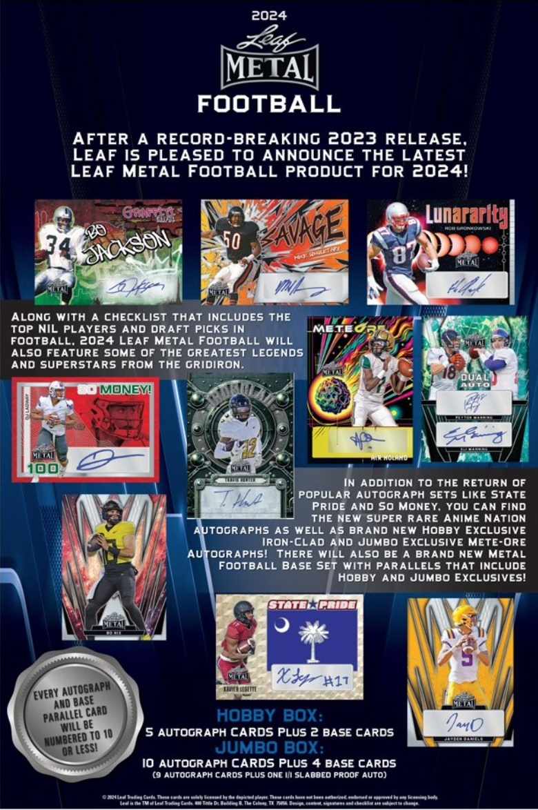 2024 Leaf Metal Football Hobby, Box