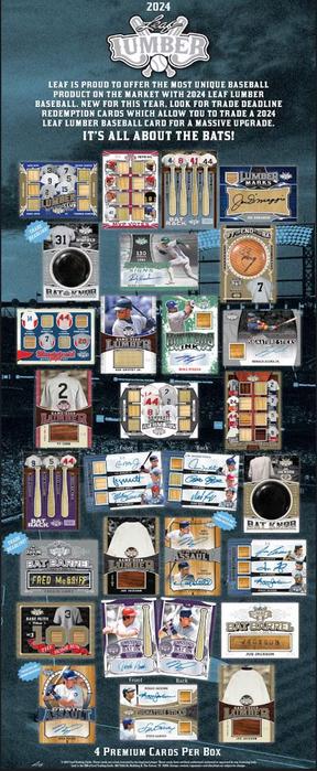 2024 Leaf Lumber Baseball Hobby, 10 Box Case