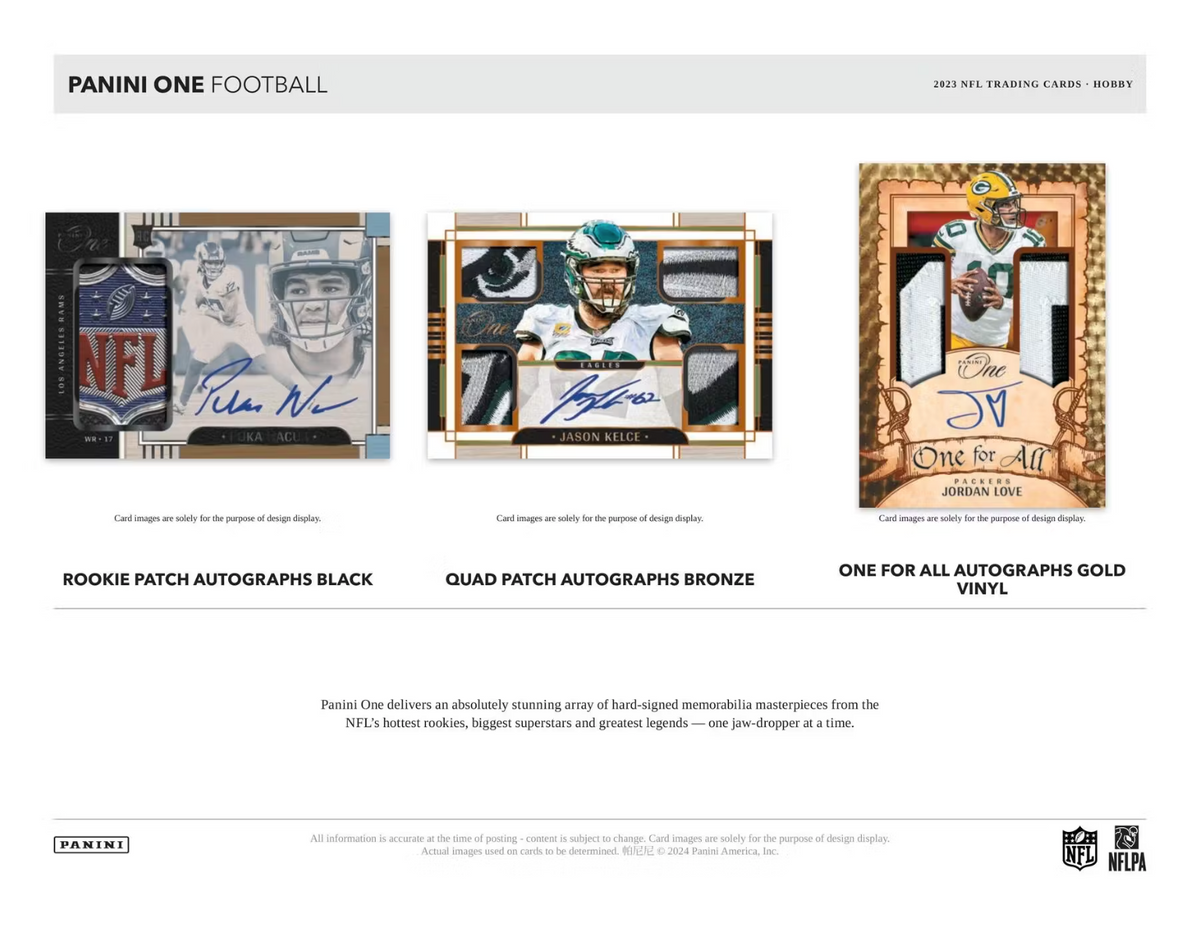 2023 Panini One Football, Hobby Box