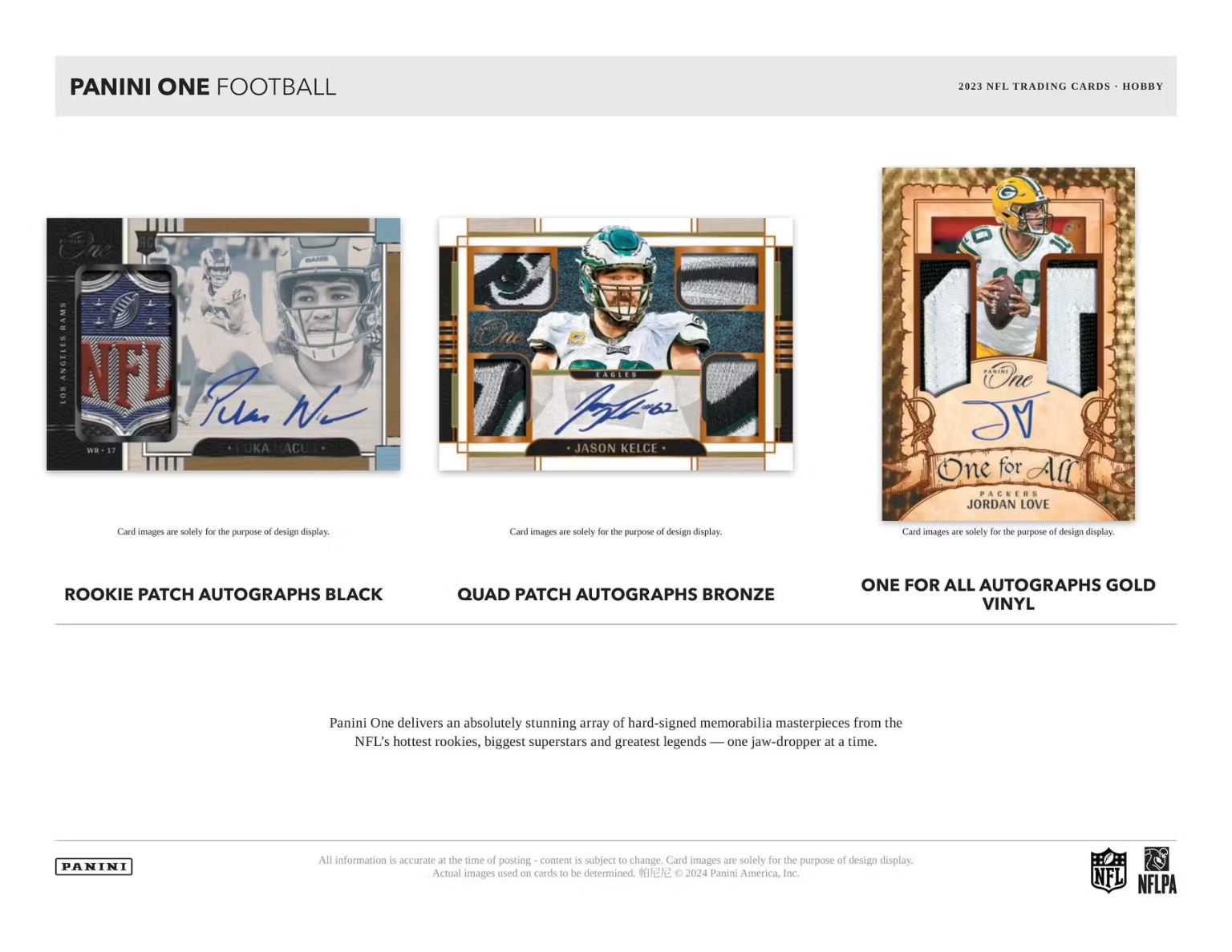 2023 Panini One Football, Hobby Box