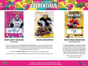 * Last Box * 2023-24 Upper Deck Credentials Hobby Hockey, Box