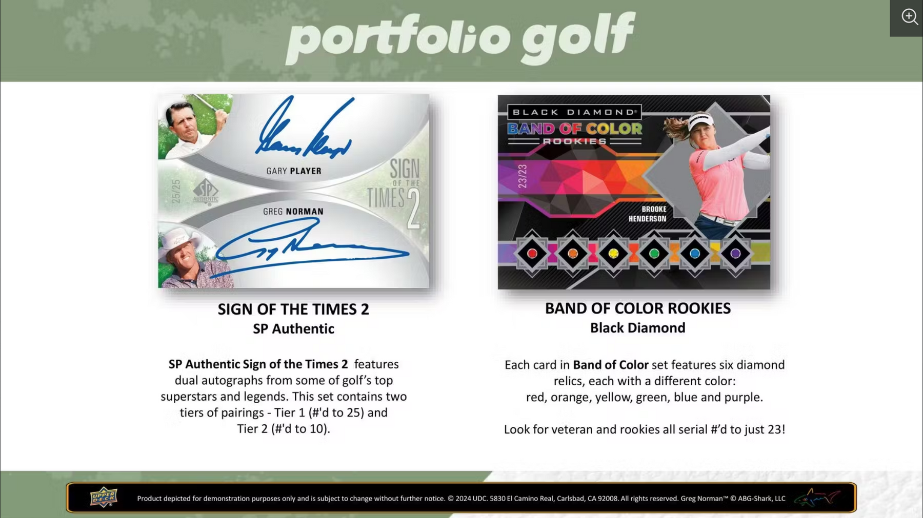 2024 Upper Deck Portfolio Golf Hobby, Box