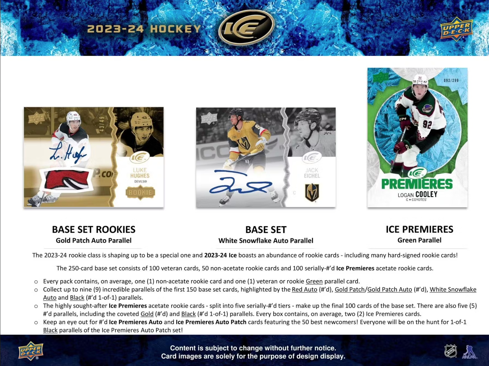 2023-24 Upper Deck Ice Hobby Hockey, 12 Box Inner Case