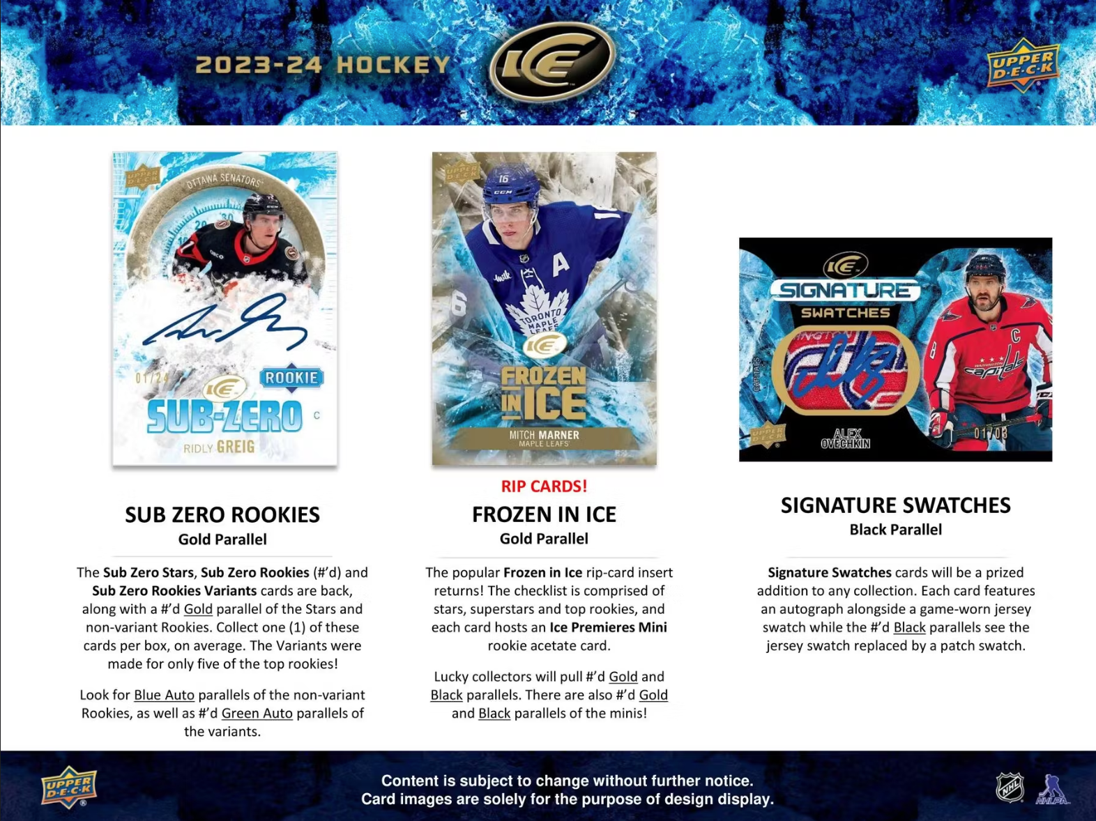 2023-24 Upper Deck Ice Hobby Hockey, 12 Box Inner Case