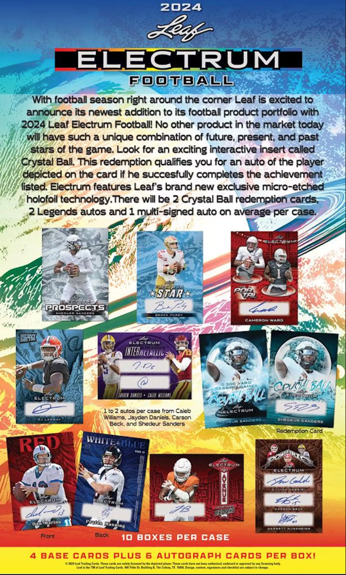 2024 Leaf Electrum Football Hobby, Box