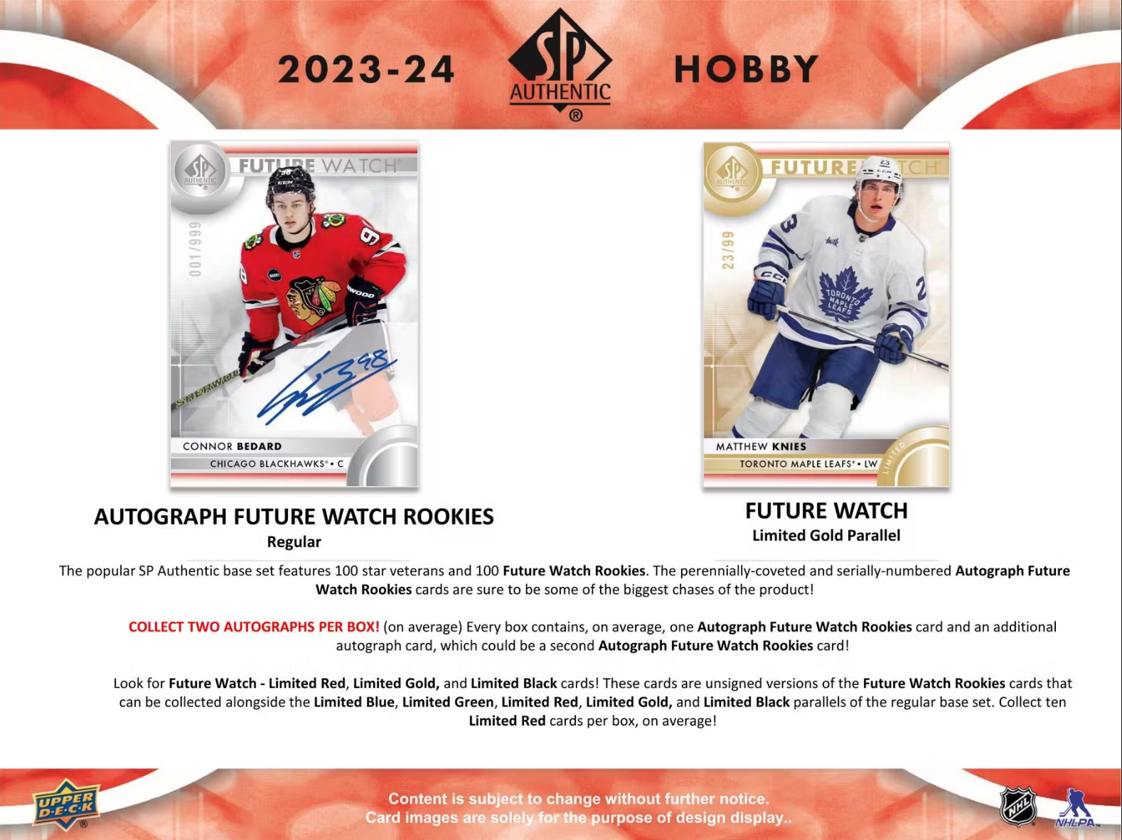 2023-24 Upper Deck SP Authentic Hockey Hobby, Box