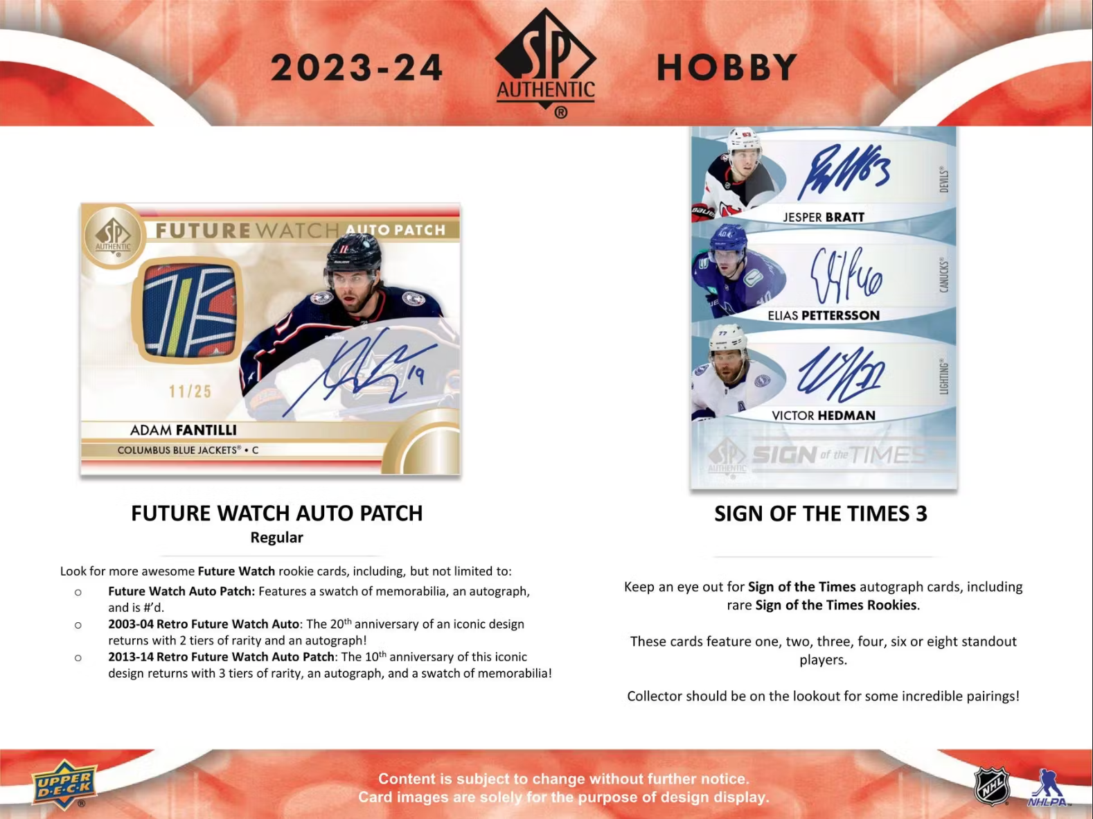 2023-24 Upper Deck SP Authentic Hockey Hobby, Box
