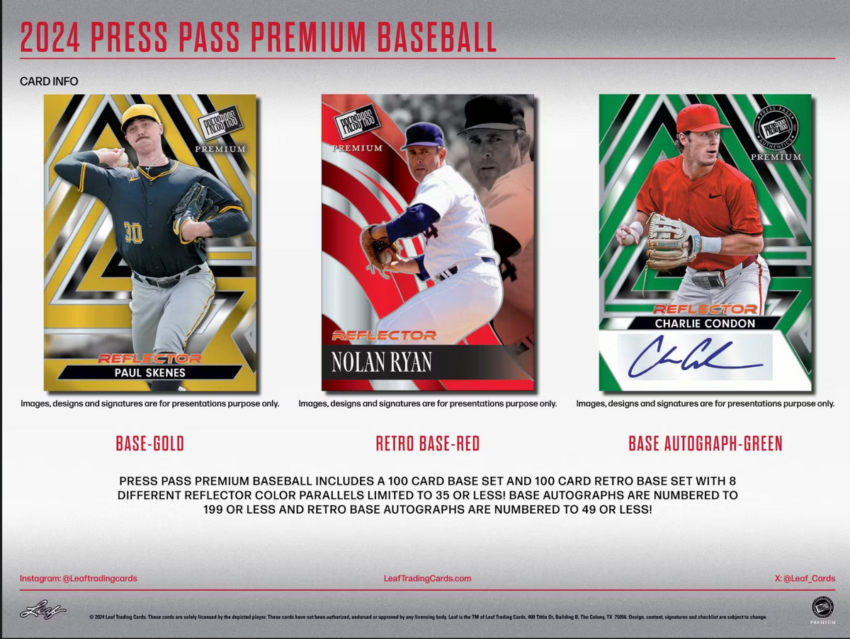 2024 Press Pass Premium Baseball Hobby, Box