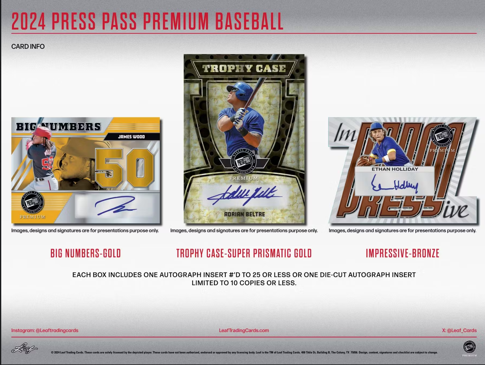 2024 Press Pass Premium Baseball Hobby, Box