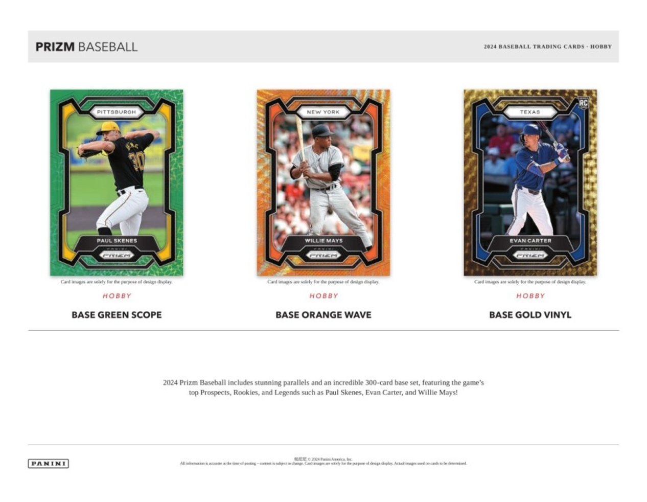 2024 Panini Prizm Baseball Hobby, 12 Box Case