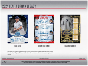 2024 Leaf A Bronx Legacy Baseball Series 2 Hobby, 10 Box Case