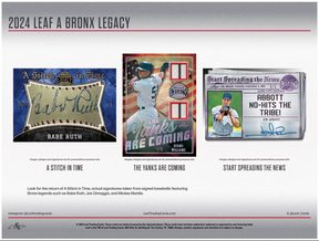 2024 Leaf A Bronx Legacy Baseball Series 2 Hobby, 10 Box Case