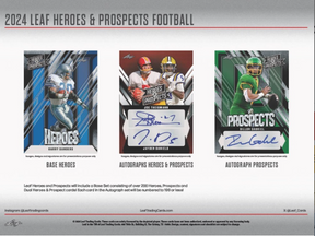 2024 Leaf Heroes & Prospects Football Hobby, Box