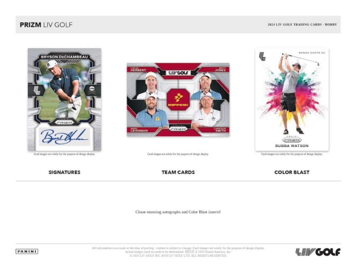 *LAST CASE* 2024 Panini Prizm LIV Golf Hobby, 16 Box Case