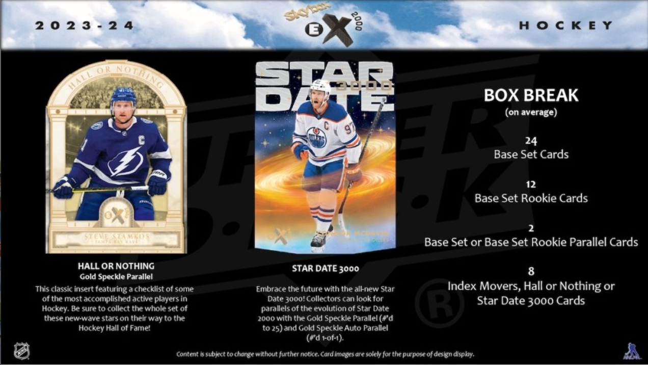 2023-24 Upper Deck Skybox E-X 2000 Hockey Hobby, 12 Box Case