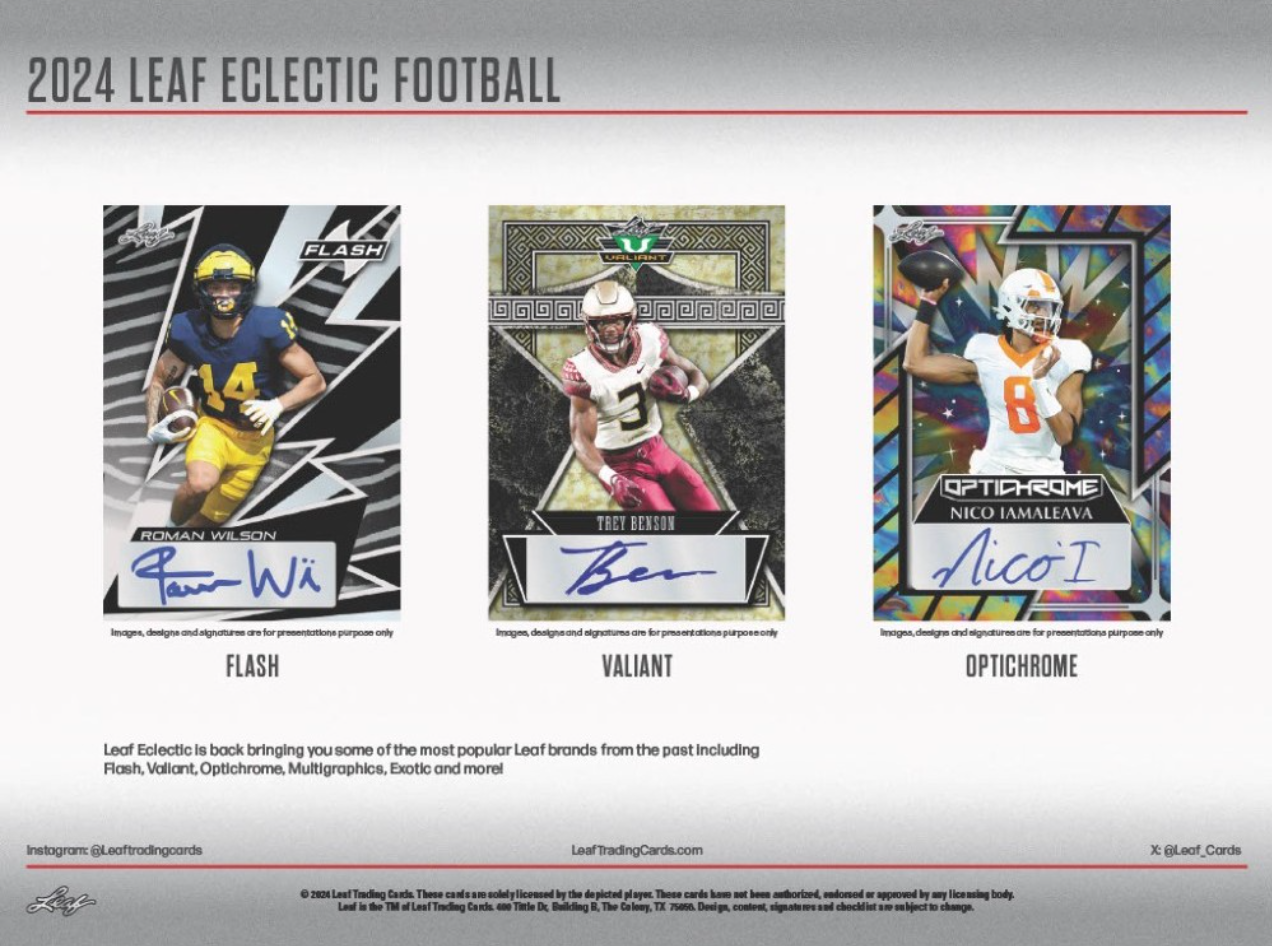 * Last Box * 2024 Leaf Eclectic Football Jumbo, Box