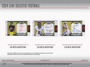 * Last Box * 2024 Leaf Eclectic Football Jumbo, Box