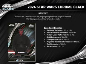 2024 Topps Chrome Black Star Wars Hobby, Box