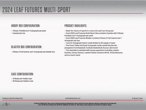 2024 Leaf Futures Multi-Sport, Blaster Box