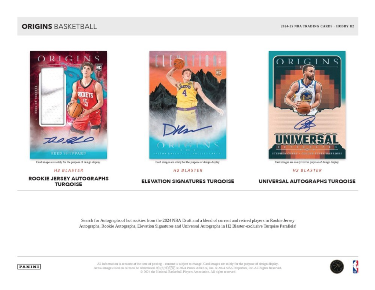 2024-25 Panini Origins Basketball H2, Box
