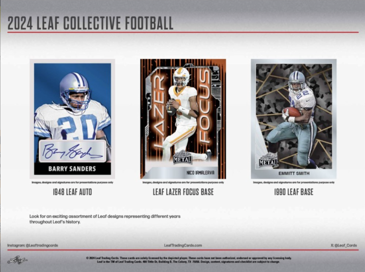 2024 Leaf Collective Football Jumbo, 8 Box Case