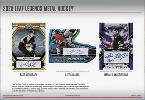 2025 Leaf Metal Legends Hockey Hobby, 20 Box Case