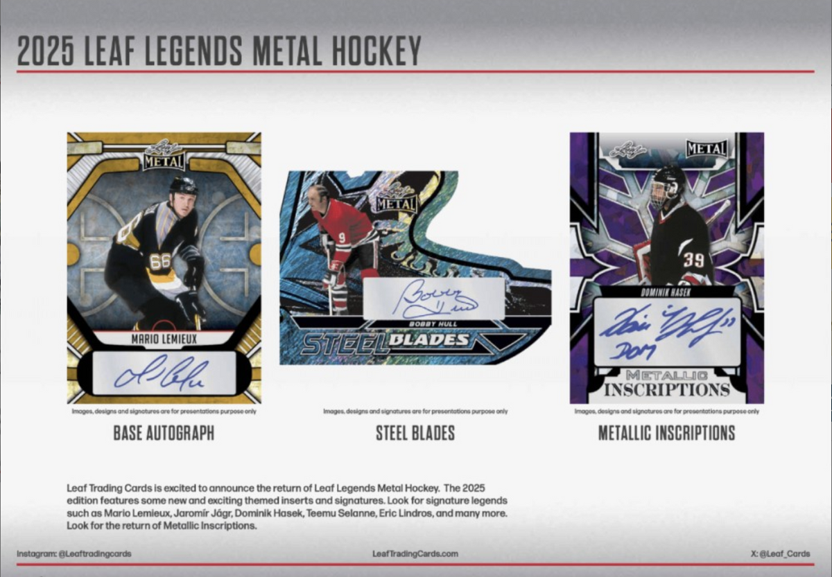 2025 Leaf Metal Legends Hockey Hobby, Box