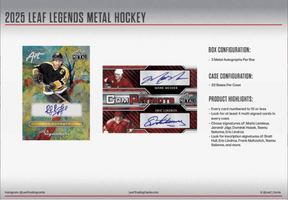 2025 Leaf Metal Legends Hockey Hobby, 20 Box Case