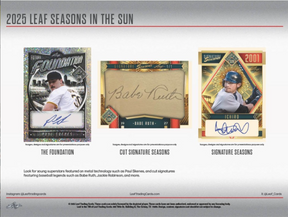 2025 Leaf Seasons In The Sun Baseball Hobby, 10 Box Case