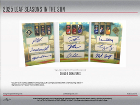 2025 Leaf Seasons In The Sun Baseball Hobby, 10 Box Case