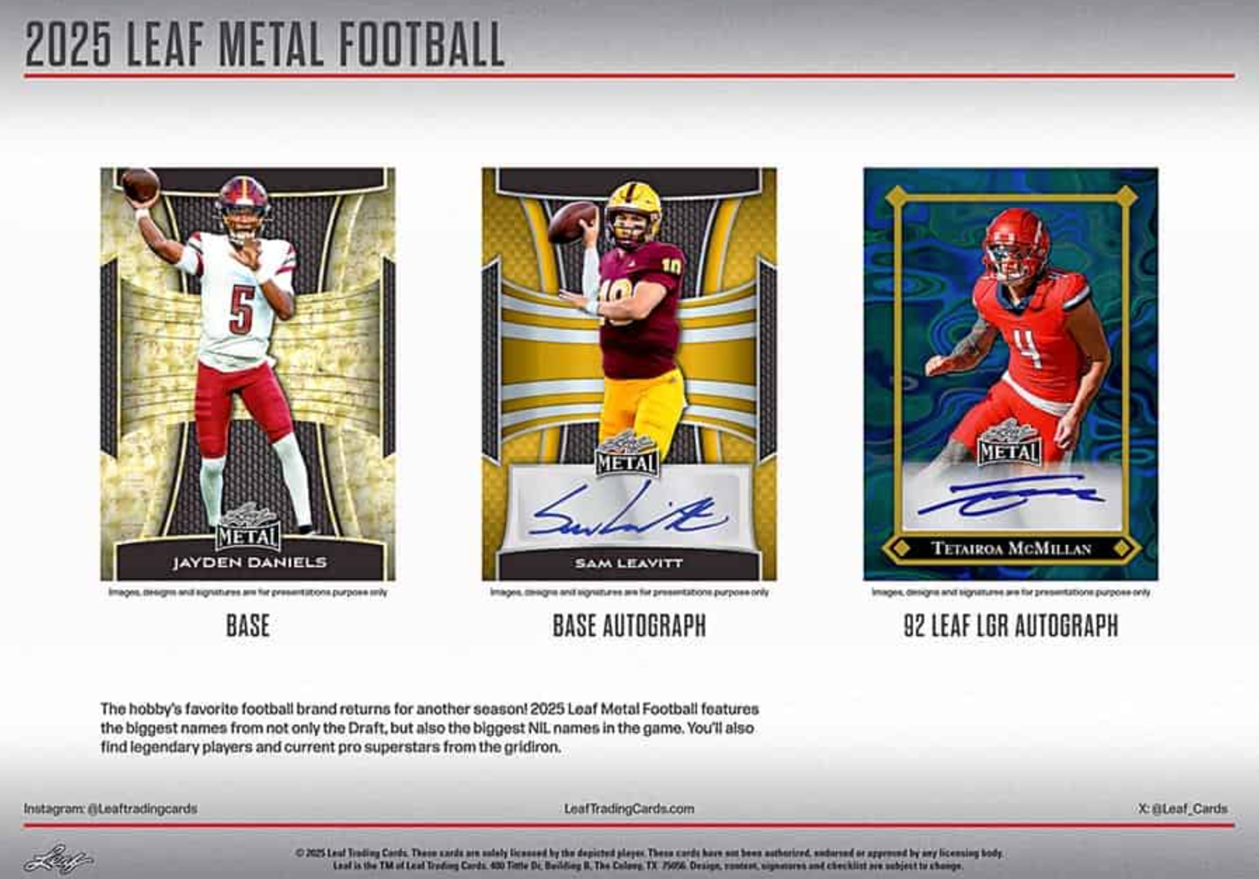 2025 Leaf Metal Football Hobby, Box