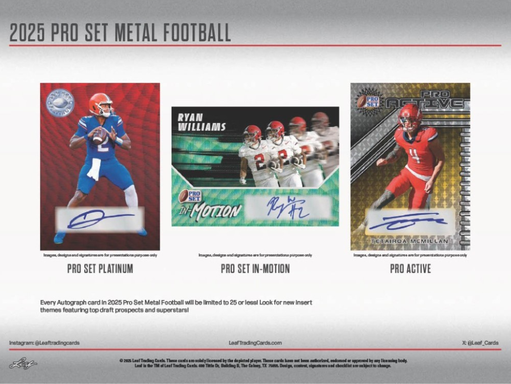 2025 Leaf Pro Set Metal Football Hobby, Box