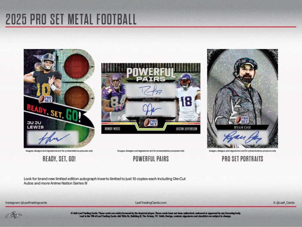 2025 Leaf Pro Set Metal Football Super, Box