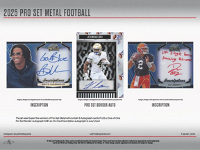 2025 Leaf Pro Set Metal Football Hobby, Box
