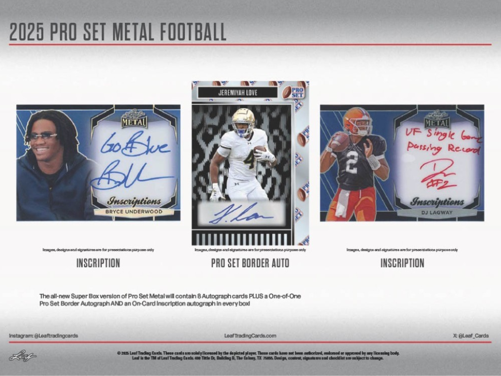 2025 Leaf Pro Set Metal Football Super, Box