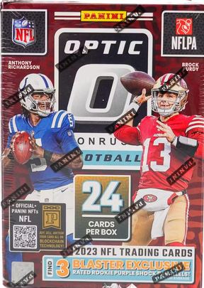 2023 Panini Donruss Optic Football, Blaster Box (Purple Shock)