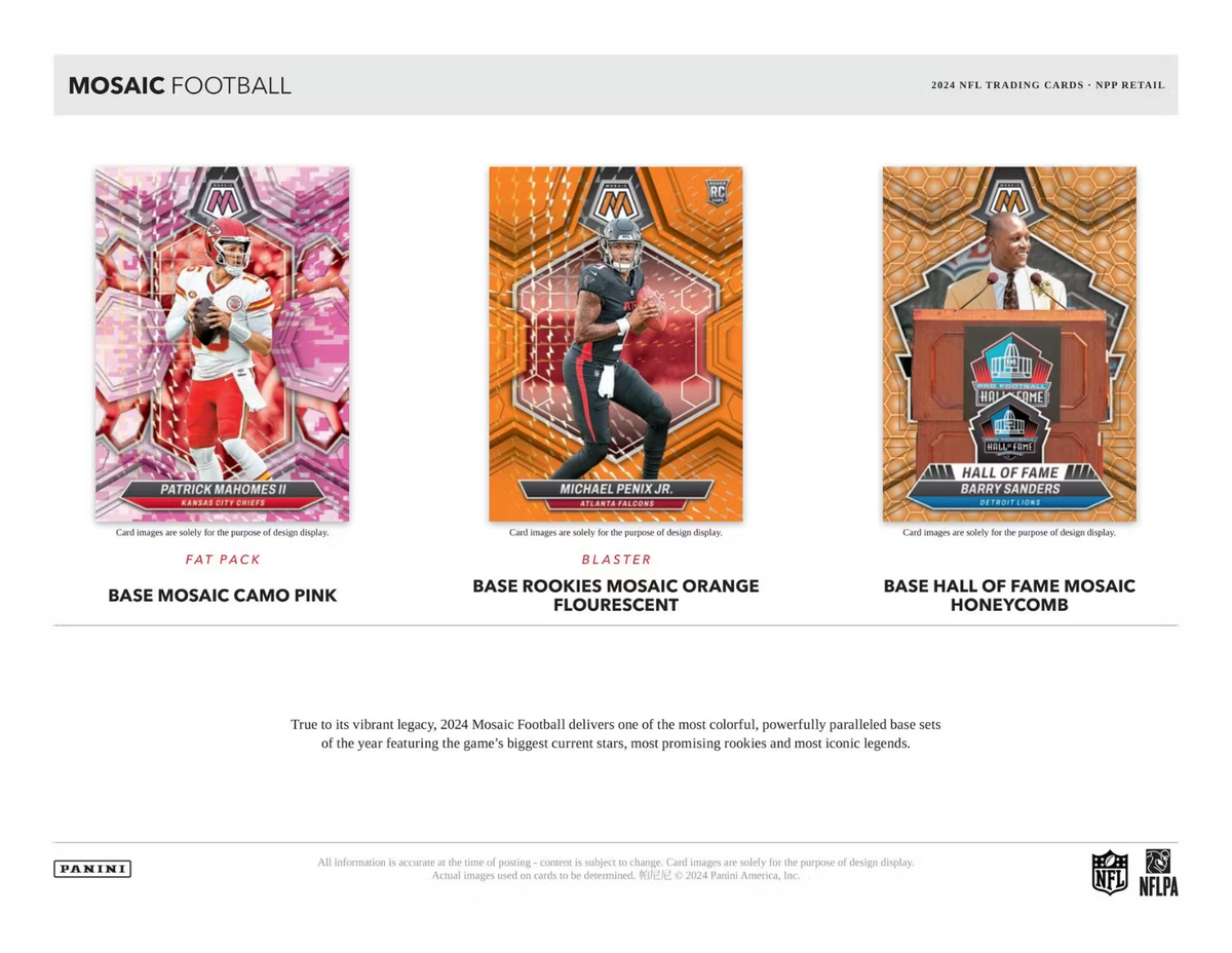 2024 Panini Mosaic Football, Blaster Box (Orange Fluorescent Parallels)