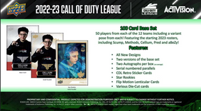 2023 Upper Deck Call of Duty League Hobby, 10 Box Case