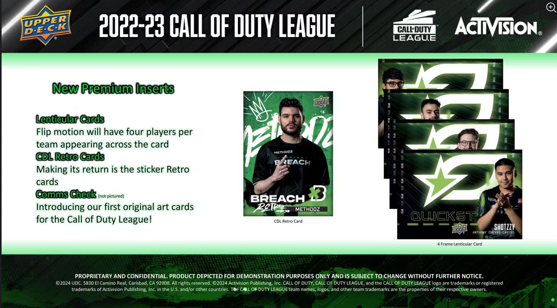2023 Upper Deck Call of Duty League Hobby, 10 Box Case