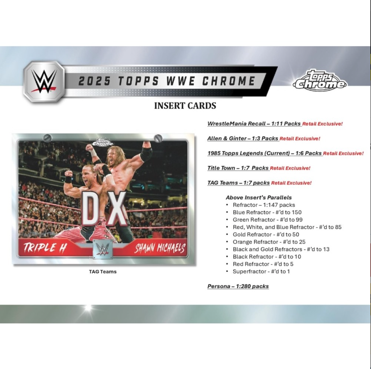 2025 Topps WWE Chrome Mega, 20 Box Case