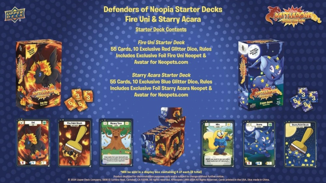 2025 Upper Deck Neopets Battledome Defenders of Neopia, Starry Acara Starter Deck